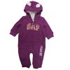 GAX31: Baby Girls Sherpa lined Hooded All In one (0-24 Months)